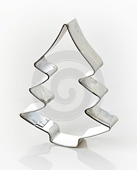 Christmas cookie cutter on white