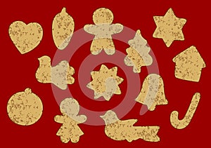 Christmas cookies background