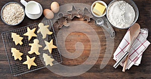 Christmas Cookies Baking Banner Background