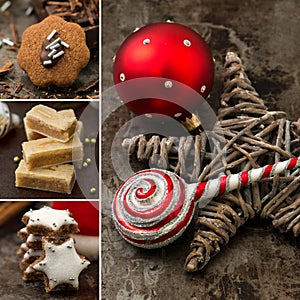 Christmas cookies collage