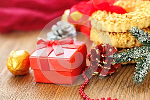 Christmas cookies with festive decoration