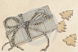 Christmas cookies with gift