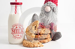 Christmas cookies and milk