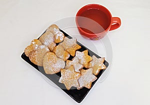 Christmas cookies and tea