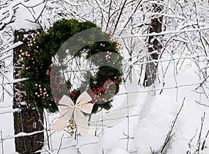 Christmas County Wreath Horizontal