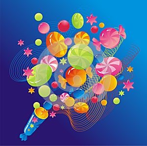 Christmas cracker with sweets