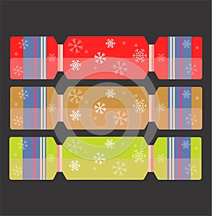 Christmas Crackers vector design on dark background