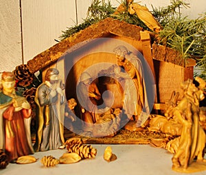 Christmas creche nativity scene