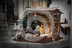 Christmas crib, before Christmas photo