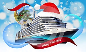 Christmas cruise and travel vacation concept