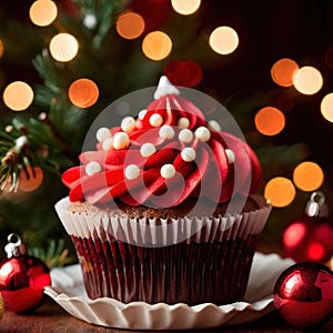 christmas cupcakes , festive treats with colorful icing