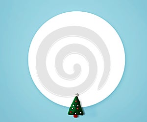 Christmas cushion tree overhead view