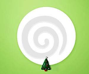 Christmas cushion tree overhead view