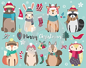 Christmas Cute Animal Collections Set