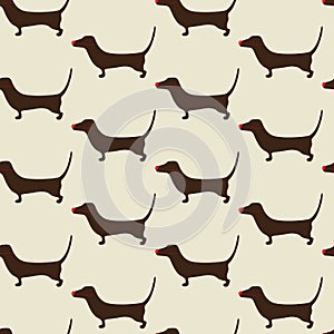 Christmas dachshund Pattern