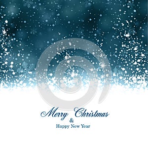 Christmas dark blue abstract background.
