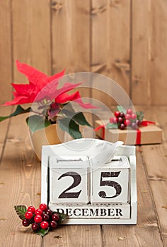 Christmas Day Date On Calendar. December 25