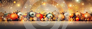 Christmas decor background Merry Christmas Illustration Design for Greeting Card Poster or Promo Banner with Happy New Year Xmas