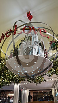 Christmas decor at Macy's flagship store at Herald Square in New York