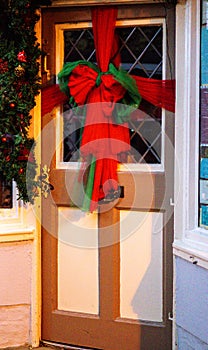 Christmas Decorated Door