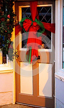 Christmas Decorated Door