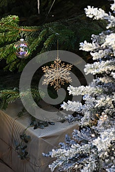 CHRISTMAS DECORATED PLACED AT TAIN STATION