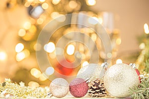 Christmas decoration on abstract background