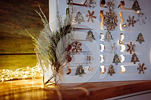 Christmas decoration with advent calendar