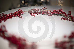 Christmas decoration background with berries