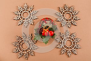 Christmas decoration background copy space