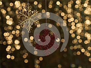 Christmas decoration blurred background abstract pattern circle light photo