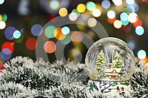 Christmas Decoration On Bokeh Background
