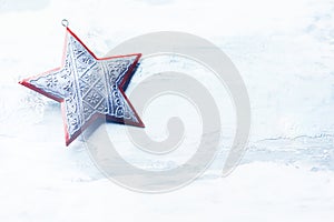 Christmas decoration on bright background