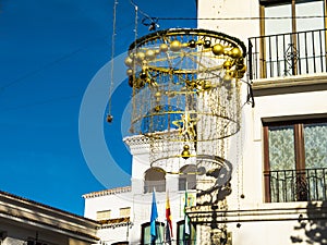 Christmas Decoration in the centre of the town of Nerja Spain