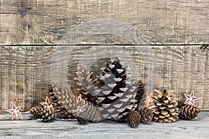 Christmas decoration with cones