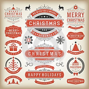 Christmas decoration design elements