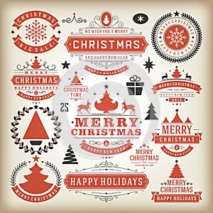 Christmas decoration design elements