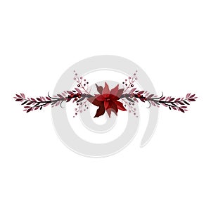 Christmas decoration divider nerrow vector