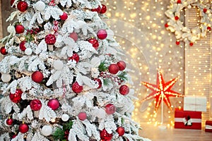 Christmas decoration and a fir-tree. It can be used as a background