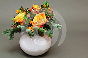 Christmas decoration with flowers