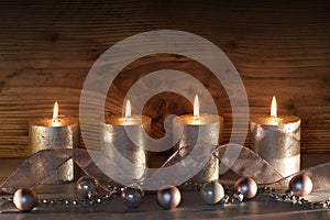 Christmas decoration with four candles