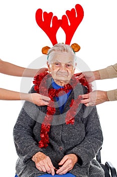 Christmas decoration and fun with Grandma
