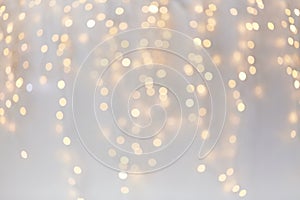 Christmas decoration or garland lights bokeh