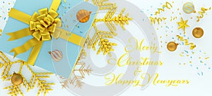 Christmas decoration gifts and bokeh background.3