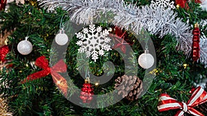 Christmas decoration graces the home, holiday Xmas ornaments. New Year decor