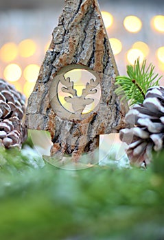 Christmas decoration,holidays and decor concept.