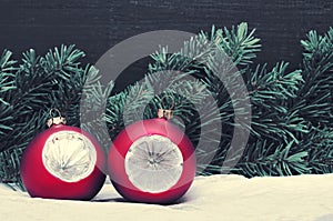 Christmas decoration, holidays, new year and decor concept.