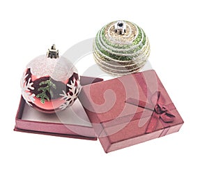 Christmas decoration isolated white