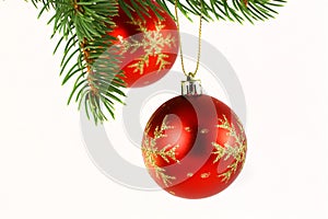 Christmas decoration isolated on white