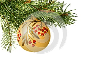 Christmas decoration isolated on the white background